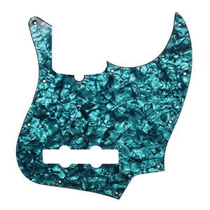 D'Andrea Pro 10-Hole Pickguard for Fender Jazz/J-Bass - Aqua Pearl, DPP-JB-AQP