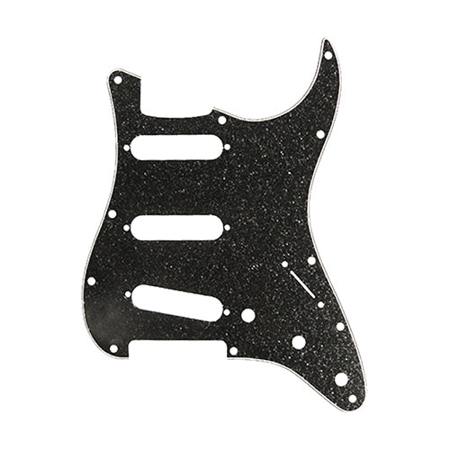 D'Andrea Pro Stratocaster/Strat 11-Hole Pickguard- Black Sparkle, DPP-ST-BKS