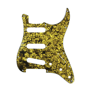 D'Andrea Pro Stratocaster/Strat 11-Hole Guitar Pickguard- Gold Pearl, DPP-ST-GOP