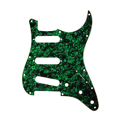 D'Andrea Pro Stratocaster/Strat 11-Hole Guitar Pickguard-Green Pearl, DPP-ST-GRP