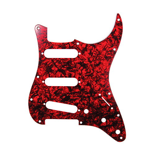 D'Andrea Pro Stratocaster/Strat 11-Hole Guitar Pickguard, Red Pearl, DPP-ST-RDP