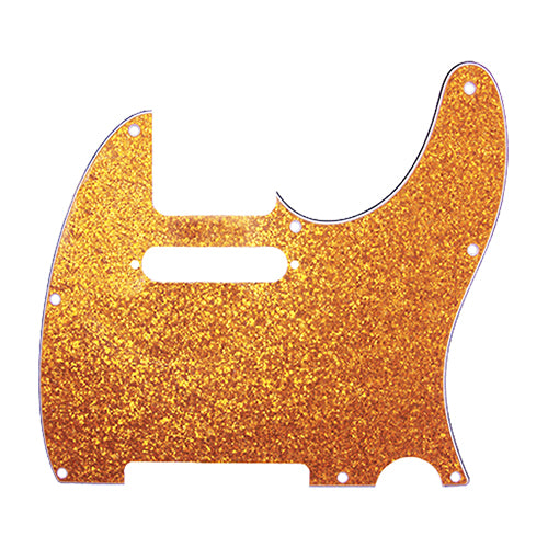D'Andrea Pro Telecaster/Tele 8-Hole Guitar Pickguard - Gold Sparkle, DPP-TL-GOS