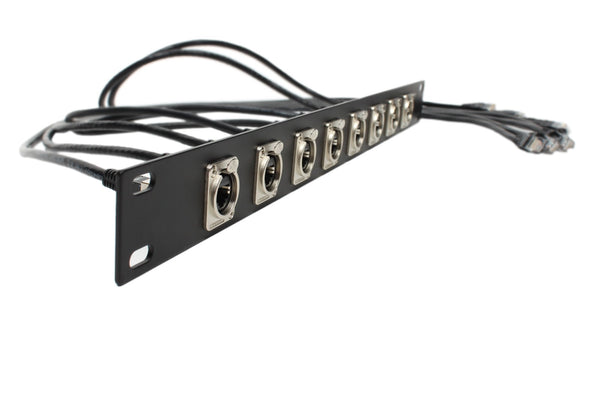 Elite Core EC-EBO-8 8 Channel EtherCon Breakout 1U Rack Case Panel with Cables