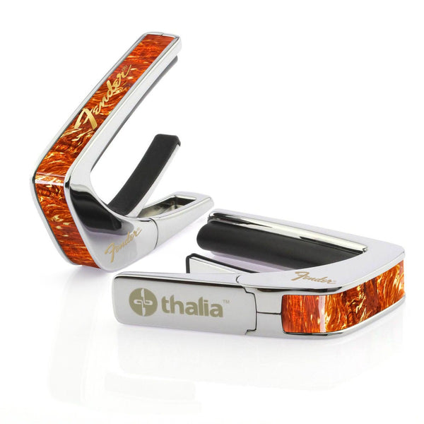 Thalia X Fender Guitar Capo - Chrome, Tortoise w/ Gold Hot Stamp Perine Logo