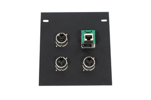 Elite Core FB4-NE8FD Recessed Stage Pocket Floor Box w/ 3 XLR, 1 EtherCon Cat5e