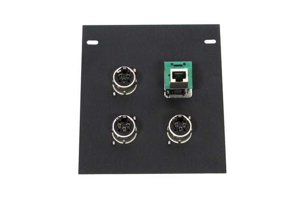 Elite Core FB4-NE8FD Recessed Stage Pocket Floor Box w/ 3 XLR, 1 EtherCon Cat5e