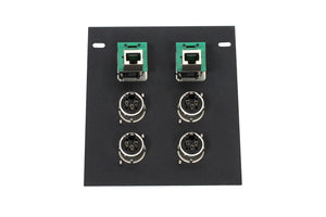 Elite Core FB6-2NE8FD Recessed Stage Pocket Floor Box w/ 4 XLR, 2 EtherCon Cat5e