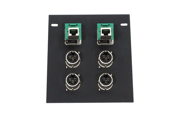 Elite Core FB6-2NE8FD Recessed Stage Pocket Floor Box w/ 4 XLR, 2 EtherCon Cat5e