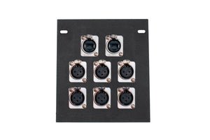 Elite Core FB8-2NE8FD Recessed Stage Pocket Floor Box w/ 6 XLR, 2 EtherCon Cat5e