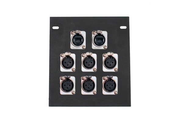 Elite Core FB8-2NE8FD Recessed Stage Pocket Floor Box w/ 6 XLR, 2 EtherCon Cat5e