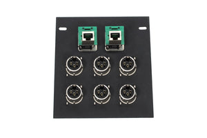 Elite Core FB8-2NE8FD Recessed Stage Pocket Floor Box w/ 6 XLR, 2 EtherCon Cat5e