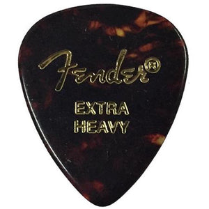 Fender 451 Classic Celluloid Guitar Picks, SHELL - EXTRA HEAVY, 12-Pack (Dozen)