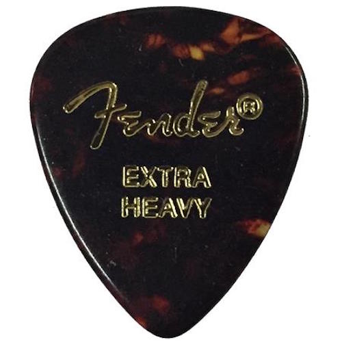Fender 451 Classic Celluloid Guitar Picks, SHELL - EXTRA HEAVY, 12-Pack (Dozen)