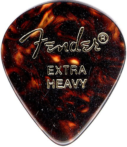 Fender 551 Classic Celluloid Guitar Picks - SHELL - EXTRA HEAVY - 12-Pack (1 Dozen)