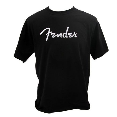 Genuine Fender Guitars Original Logo Tee Men's T-Shirt - BLACK - LARGE