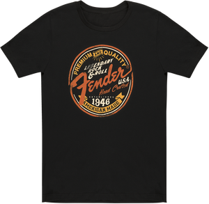 Genuine Fender Legendary Rock'N'Roll Junior Crew Ladies Shirt - Small - Black