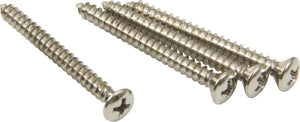 DiMarzio SET OF 4 Guitar/Bass Neck Plate Mounting Screws, Phillips Head, NICKEL