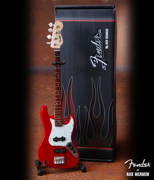 AXE HEAVEN Official Fender Red Jazz Bass MINIATURE Guitar Display Gift, FJ-001