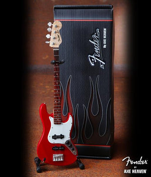 AXE HEAVEN Official Fender Red Jazz Bass MINIATURE Guitar Display Gift, FJ-001