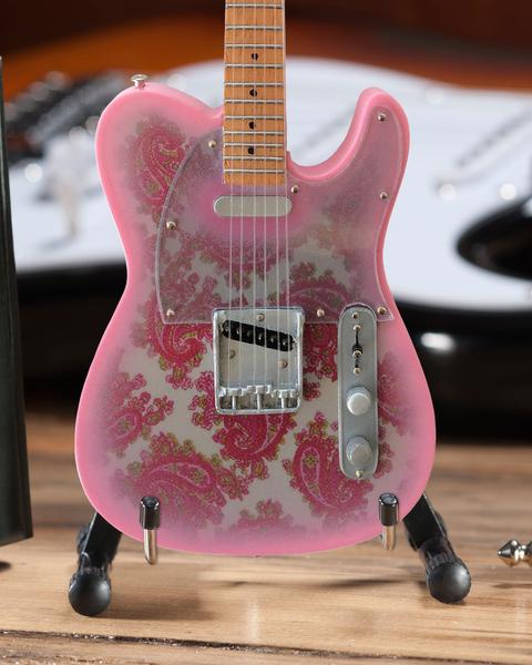 AXE HEAVEN Fender Pink Paisley Telecaster MINIATURE Guitar Display Gift, FT-005