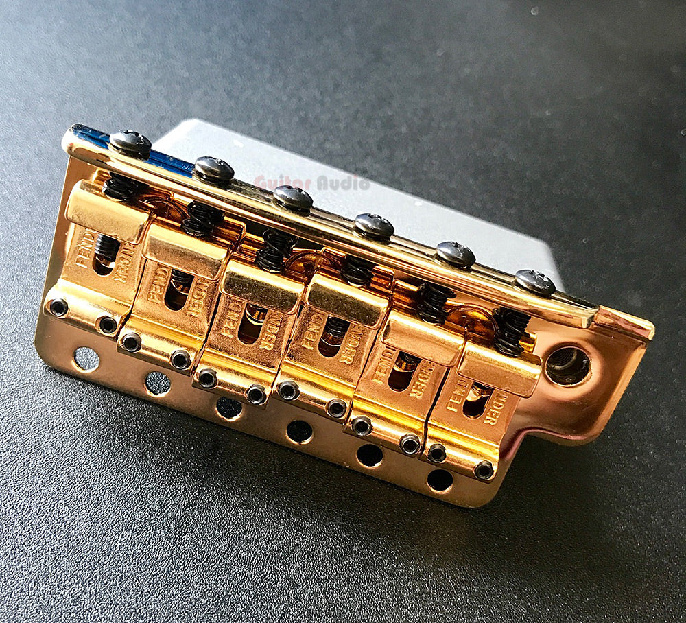 Genuine Fender American Vintage SRV Strat Left-Handed Tremolo Bridge - GOLD