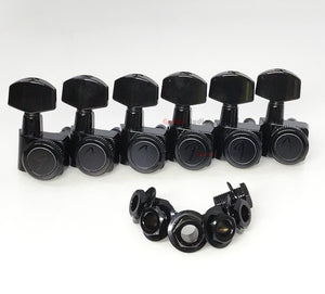 Genuine Fender Locking Strat/Tele Guitar F Tuning Pegs Tuners Machines - BLACK
