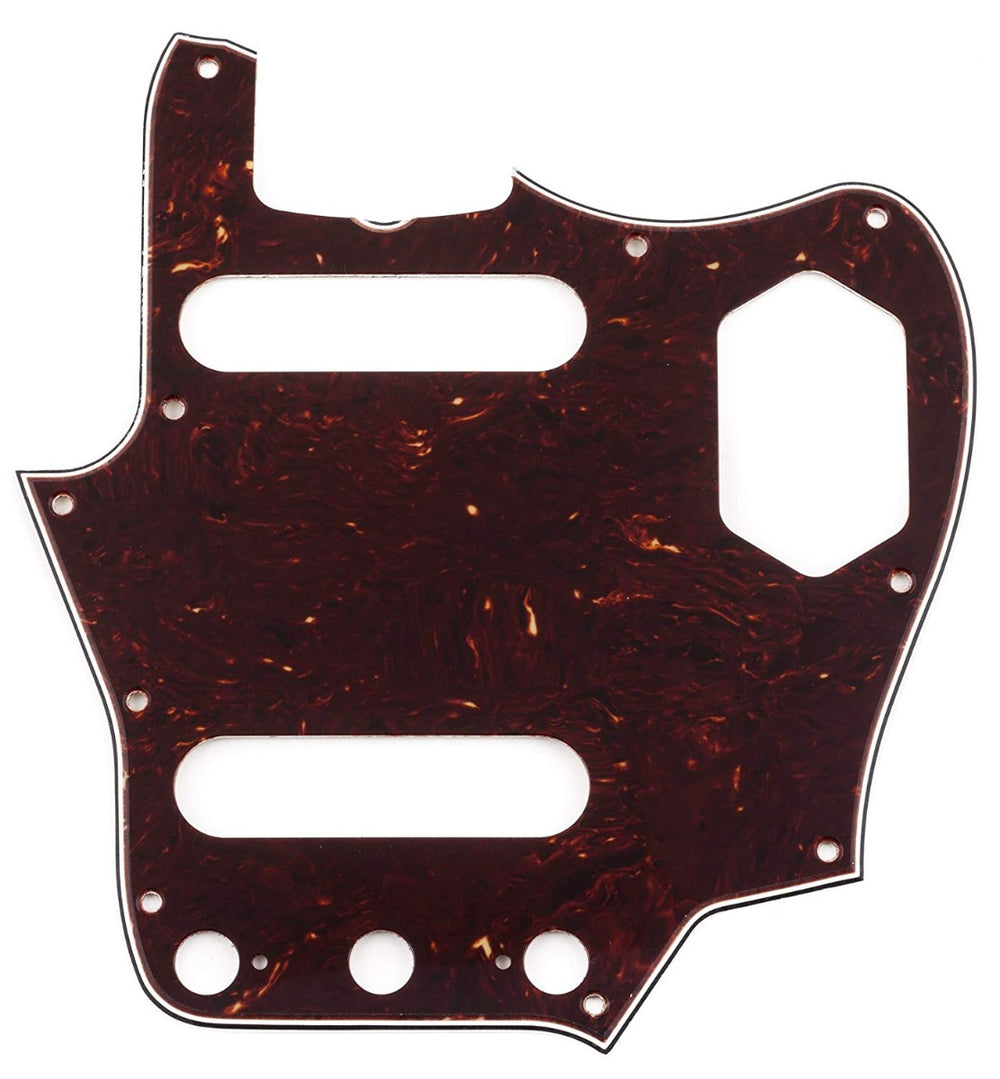 Genuine Fender Pickguard for '65 Jaguar - 10-Hole 4-Ply BROWN TORTOISE SHELL