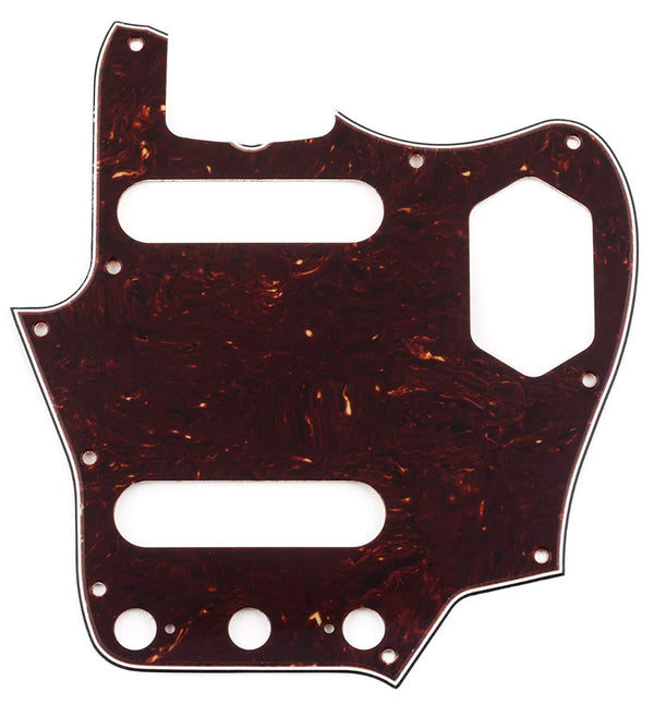 Genuine Fender Pickguard for '65 Jaguar - 10-Hole 4-Ply BROWN TORTOISE SHELL