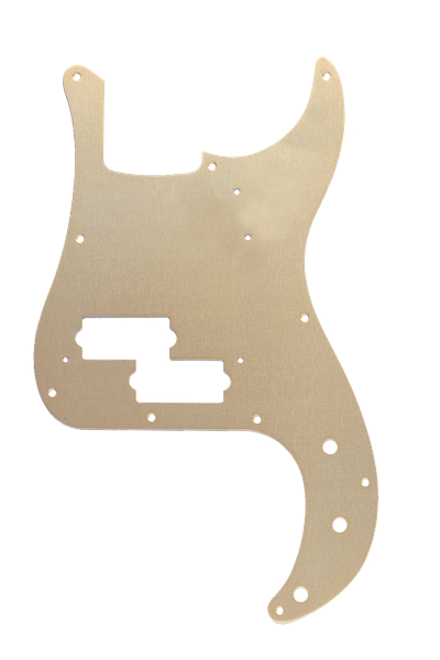 Genuine Fender 57' 58' Precision/P-Bass 10-Hole Vintage Pickguard, GOLD ANODIZED