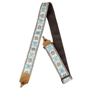 Genuine Gretsch "G" Brand Logo BANGO Strap - Blue/Brown, 922-0070-101