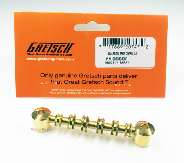 Genuine Gretsch Space Control Roller Adjustable Guitar Bridge Top - GOLD