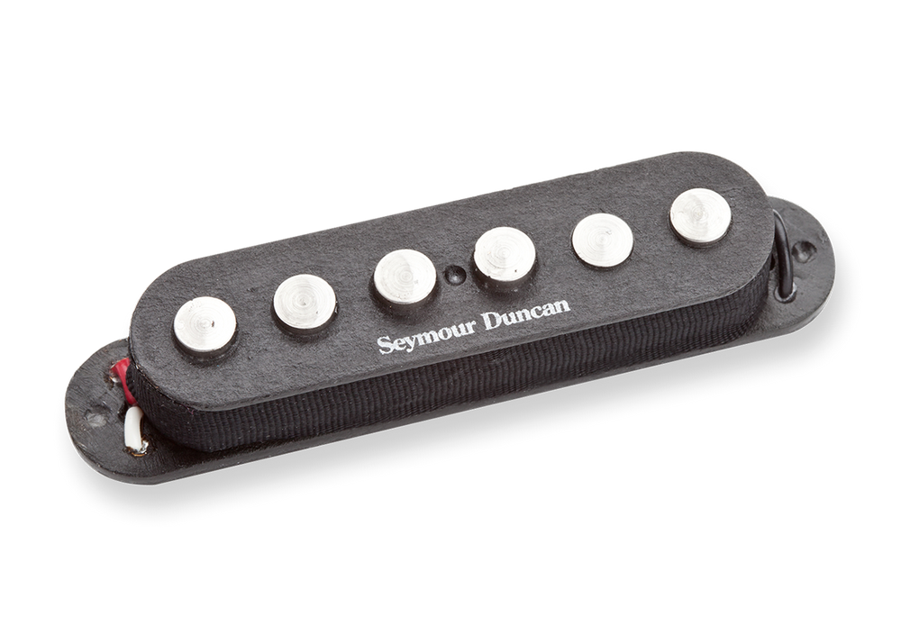 Seymour Duncan SSL-7 Quarter Pounder Staggered for Stratocaster, RWRP Middle, Black, 11202-09-RWRP
