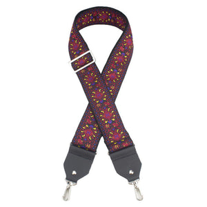 Henry Heller Deluxe Jacquard Banjo Strap, 2" Wide, Red