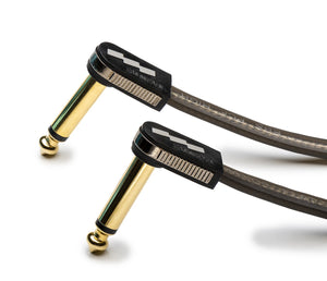 EBS High Performance Flat 1/4" Patch Cable, 58 centimeters, black / gold