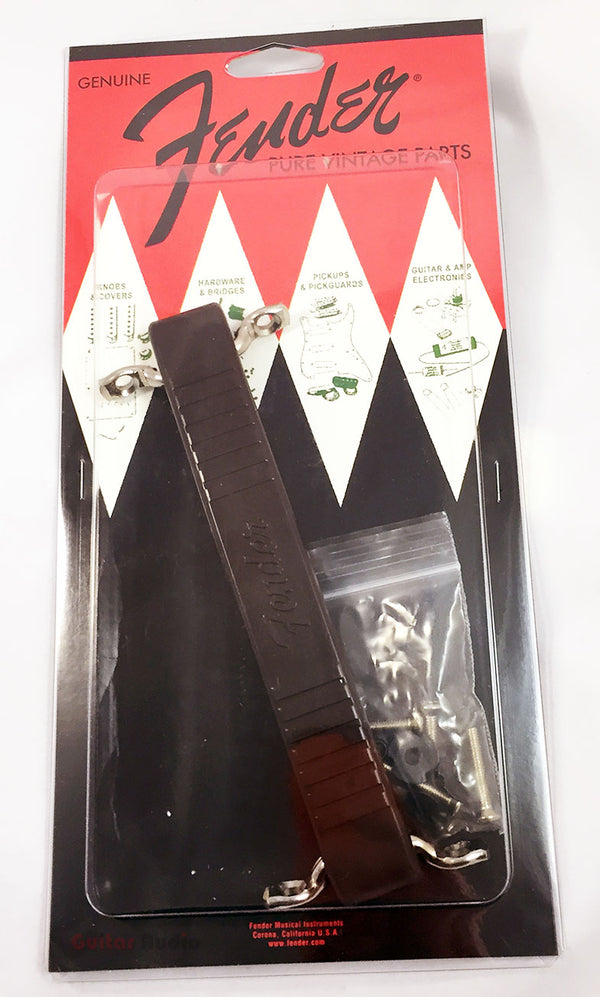 Genuine Fender Replacement Molded Dogbone Amplifier/Amp Handle w/Screws - BROWN