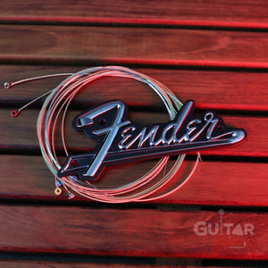 Genuine Fender Amplifier Parts - Blackface Metal Amp Logo Plate with Screws