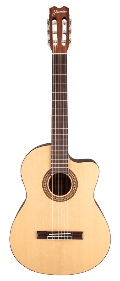 Jasmine JC25CE-NAT Acoustic-Electric Cutaway Classical Guitar