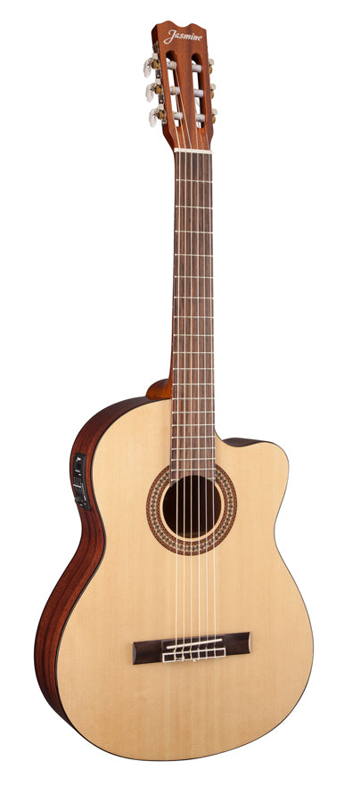 Jasmine JC25CE-NAT Acoustic-Electric Cutaway Classical Guitar