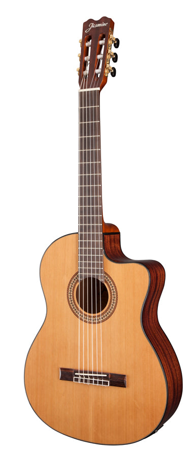 Jasmine JC27CE-NAT Acoustic-Electric Cutaway Solid Classical Guitar
