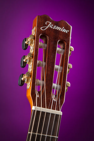 Jasmine JC27CE-NAT Acoustic-Electric Cutaway Solid Classical Guitar