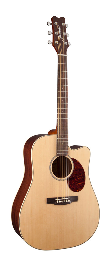 Jasmine JD37CE-NAT Solid-Top Dreadnought Acoustic-Electric Guitar