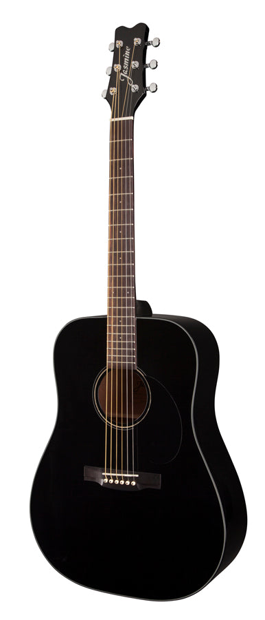 Jasmine JD93-BLK Black Dreadnought Acoustic Guitar with CASE