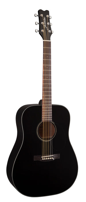 Jasmine JD93-BLK Black Dreadnought Acoustic Guitar with CASE