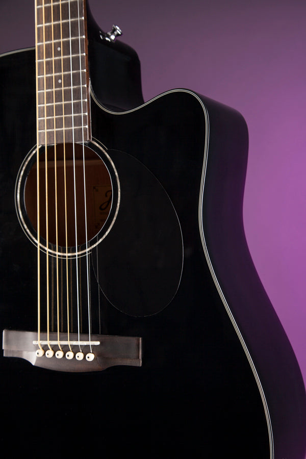 Jasmine JD93CE-BLK Black Dreadnought Acoustic-Electric Guitar w/CASE