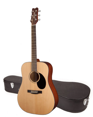 Jasmine JD39-NAT Dreadnought Acoustic Guitar with CASE