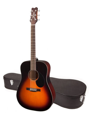 Jasmine JD39-SB Sunburst Dreadnought Acoustic Guitar with CASE