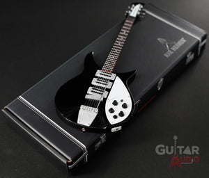 AXE HEAVEN John's Signature "Ed Sullivan Show" Fab Four MINIATURE Guitar Display