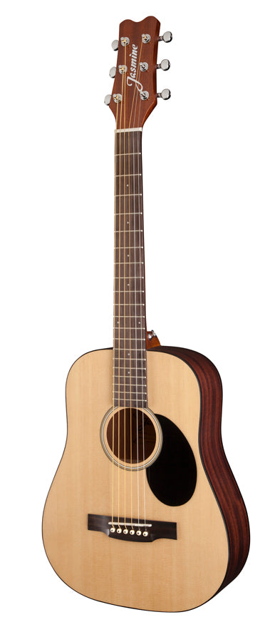 Jasmine JM10-NAT Mini Natural Travel Acoustic Guitar with Gig Bag