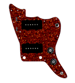 920D Custom JM Grit Loaded Pickguard for Jazzmaster With Black Pickups and Knobs ,  Tortoise Pickguard, and JMH-V Wiring Harness