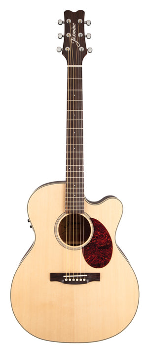 Jasmine JO37CE-NAT Solid-Top Orchestra Acoustic-Electric Guitar